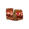JAM Paper 2.5" x 10yd. Scarlet & Gold Scroll Wired Plush Velvet Ribbon